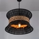 preview thumbnail 15 of 15, Umber 4-Light Modern Natural Rattan Pendant Ceiling Fixture Coastal Nautical Chandelier