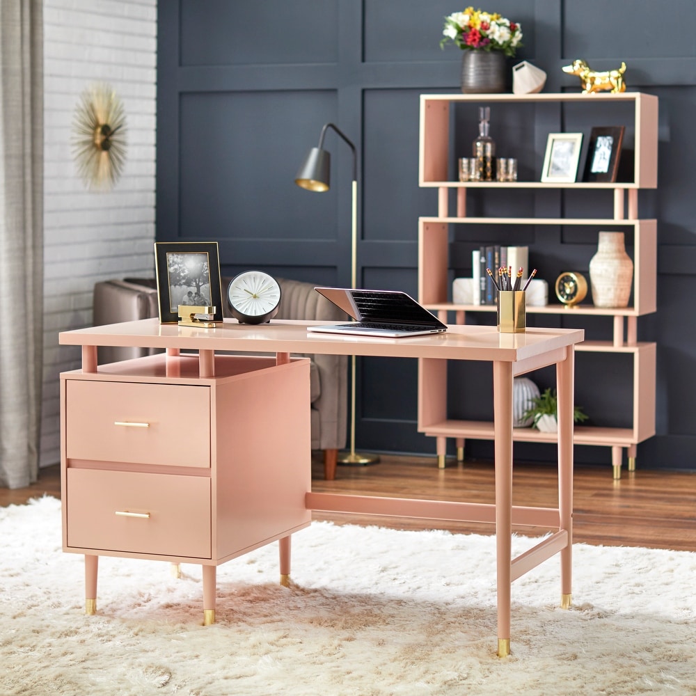 Office desk pink top