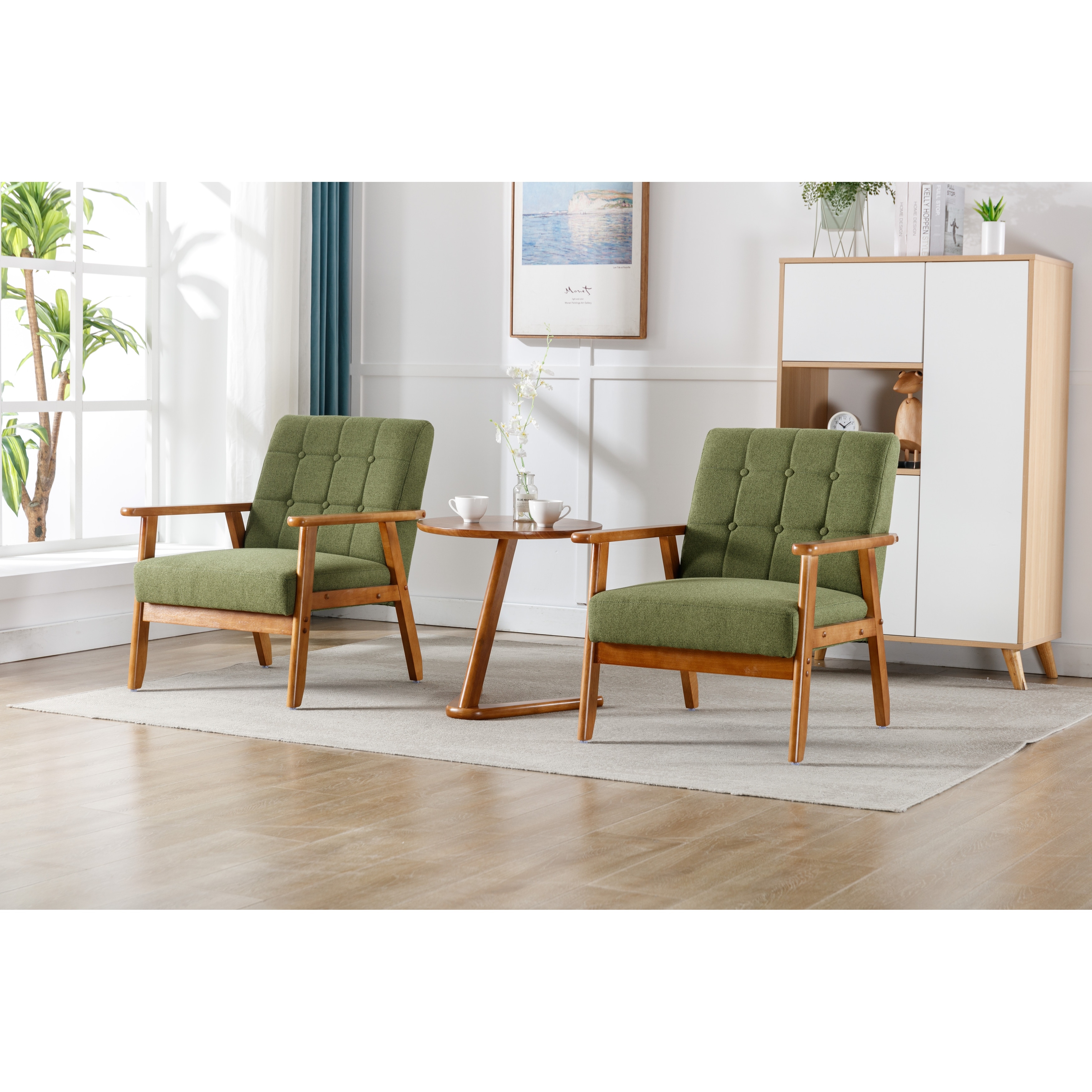 Living room with store 2 accent chairs