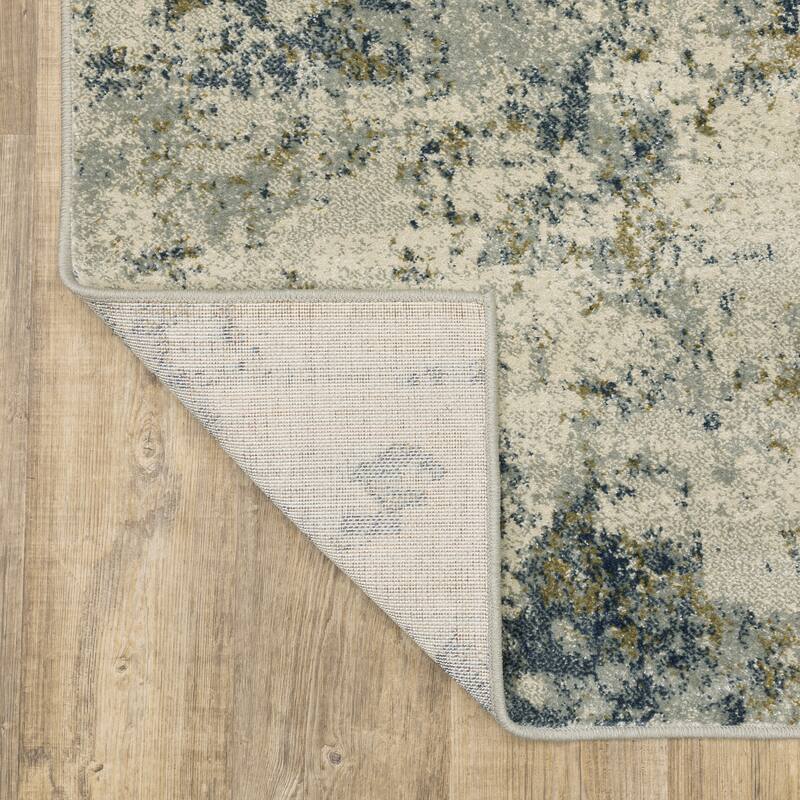 Style Haven Bassel Distressed Abstract Beige/ Teal Indoor Area Rug
