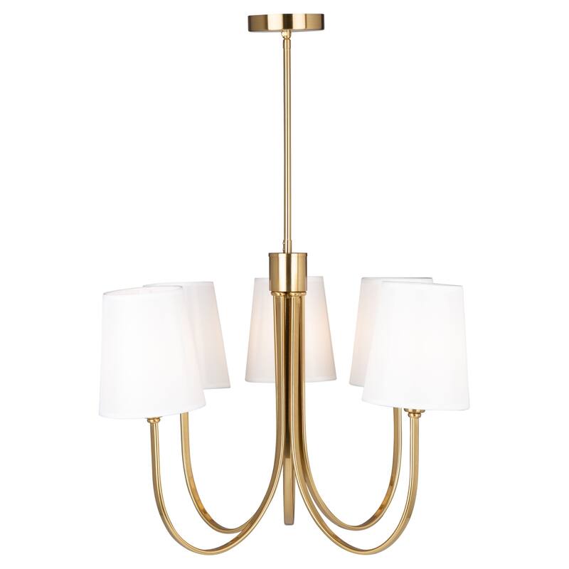 Rhythm 5 Light Chandelier Brushed Gold