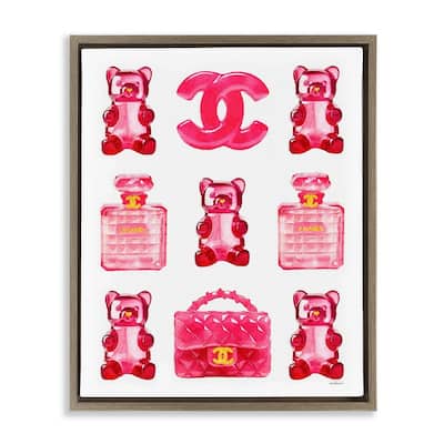 Stupell Red Glam Gummy Candy Framed Floater Canvas Wall Art Design by Amanda Greenwood
