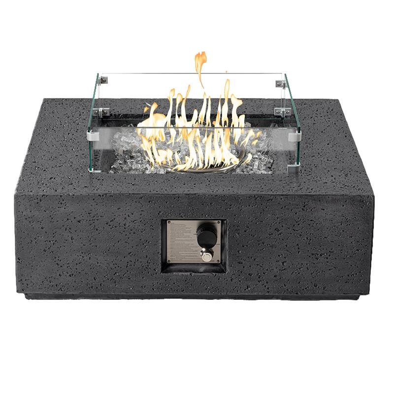 COSIEST Outdoor 35-inch Square Propane Fire Pit Table
