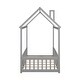 preview thumbnail 43 of 48, Twin Size Solid Wood House Bed with Guardrails for Toddlers