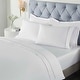 preview thumbnail 2 of 6, Superior Fieldstone Cotton Two-Line Embroidered Bed Sheet Set White-Silver - California King