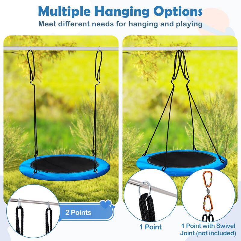 Costway 40'' Saucer Tree Swing 660 LBS for Kids Adults Outdoor with - See Details