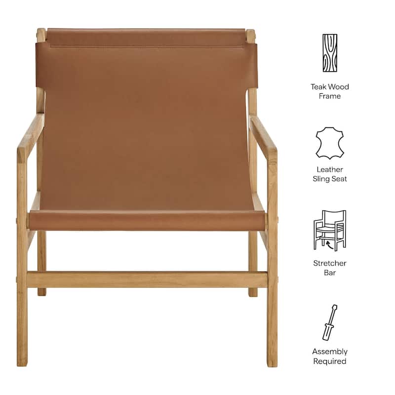 Orín Leather Sling Chair