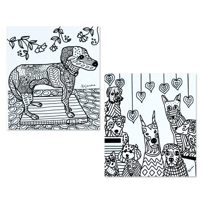 Novica Handmade Soothing Fidelity Coloring Postcards (Pair)