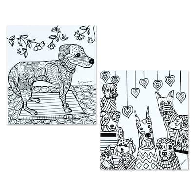Novica Handmade Soothing Fidelity Coloring Postcards (Pair)