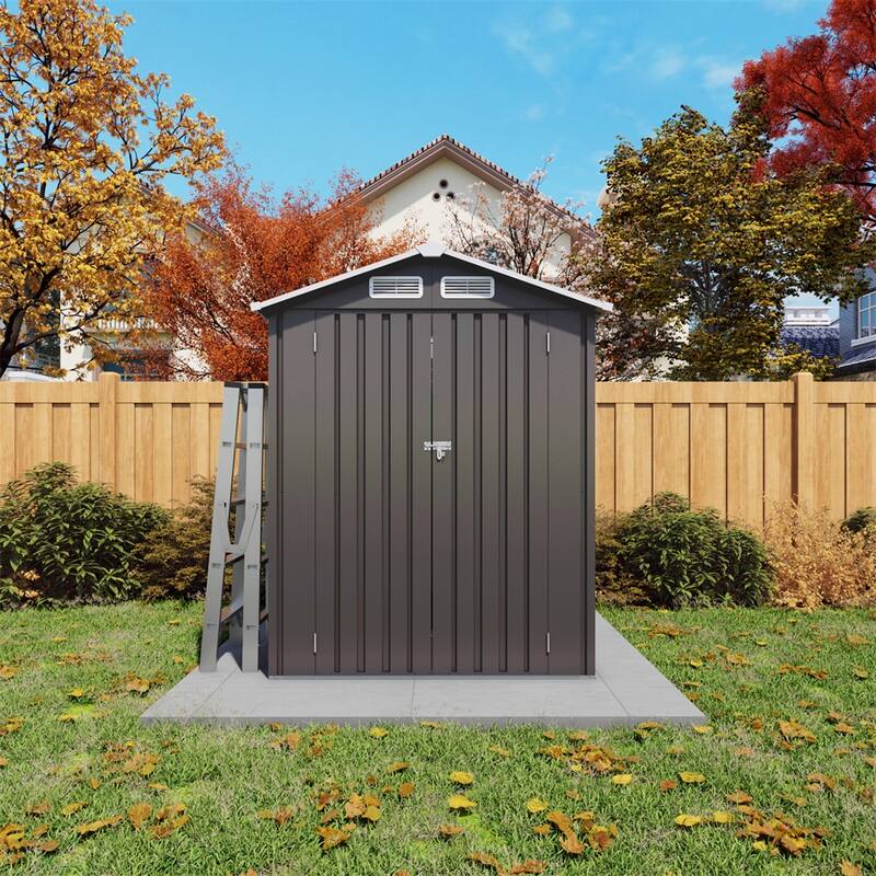 5X3 FT Metal Outdoor Storage Shed,Tool Shed w/Peaked Roof Waterproof