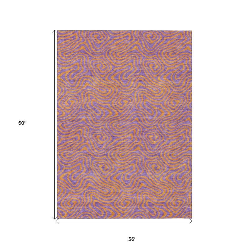 HomeRoots Abstract Transitional Rectangle Outdoor Rug