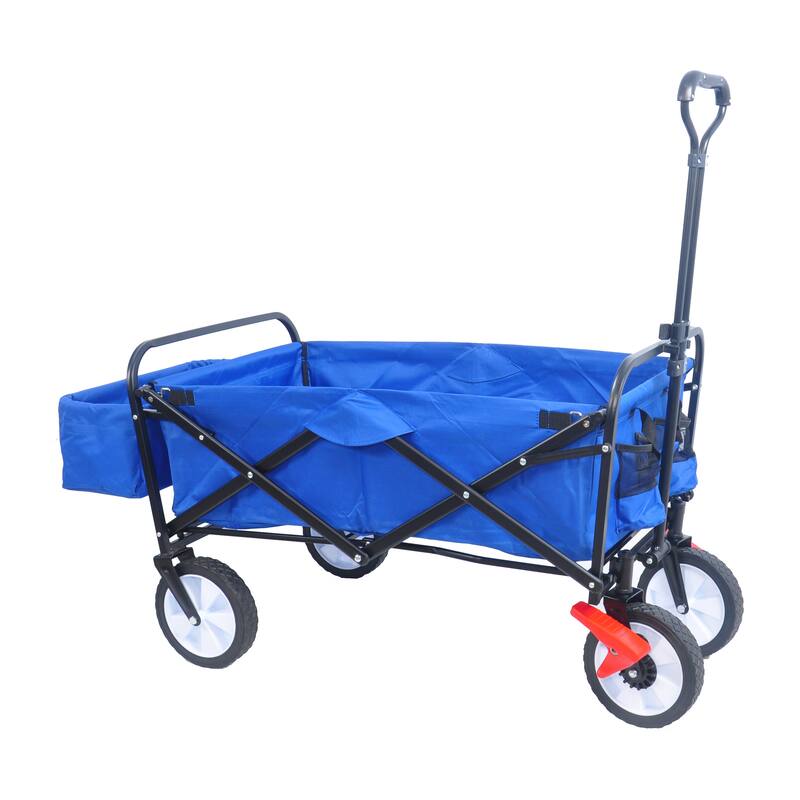 Folding Garden & Beach Utility Wagon Cart, Blue