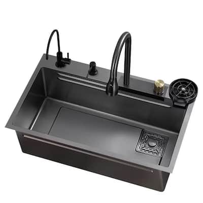 Stainless Steel Rectangular Waterfall Kitchen Sink