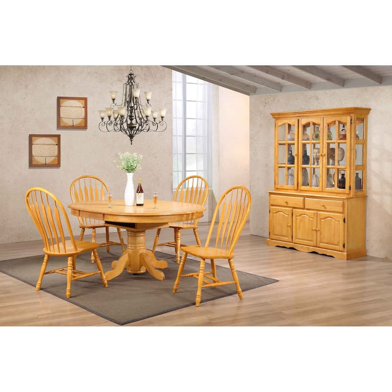 Wooden Side Chairs - 41" - Brown - Set of 2