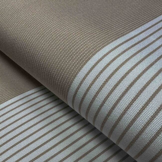 Fabric Replacement for ALEKO Full Cassette Awning - Italian Series - Nero & Grigio Black & Gray Stripe - 14 x 10 Feet