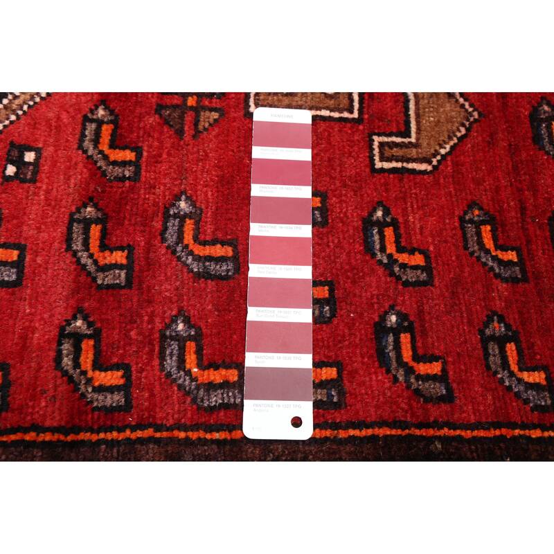 ECARPETGALLERY Hand-knotted Anatolian Vintage Red Wool Rug - 3'9 x 8'6