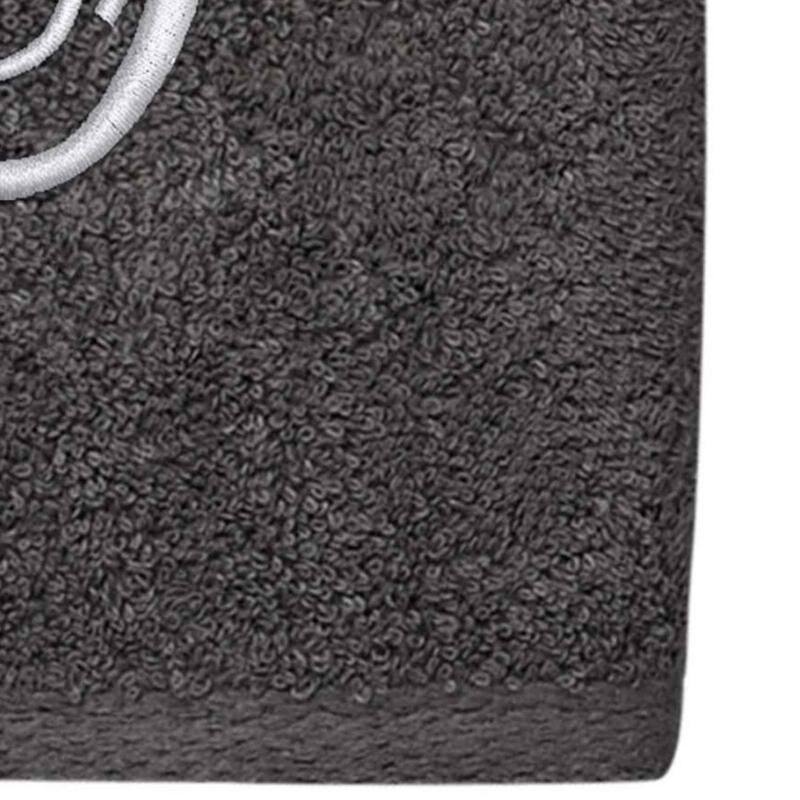 Avanti Linens Granite/Silver Script Monogram Hand Towel Letter F - Hand Towel