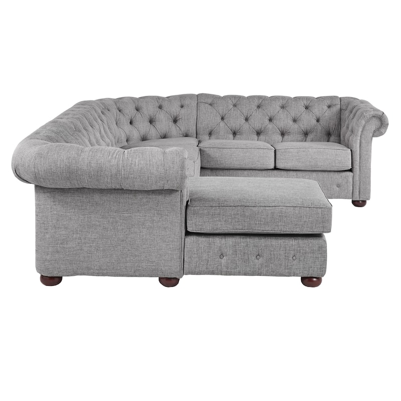 Knightsbridge Chesterfield U-Shape Sectional by iNSPIRE Q Artisan