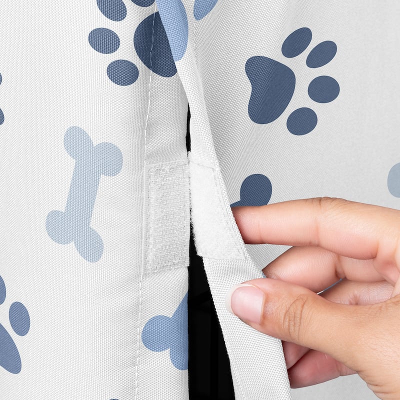 Sweet Jojo Designs Bone Paw Print Boy Girl Gender Neutral Unisex Dog Crate Kennel Cover 36in. Navy Blue Modern Off White Puppy