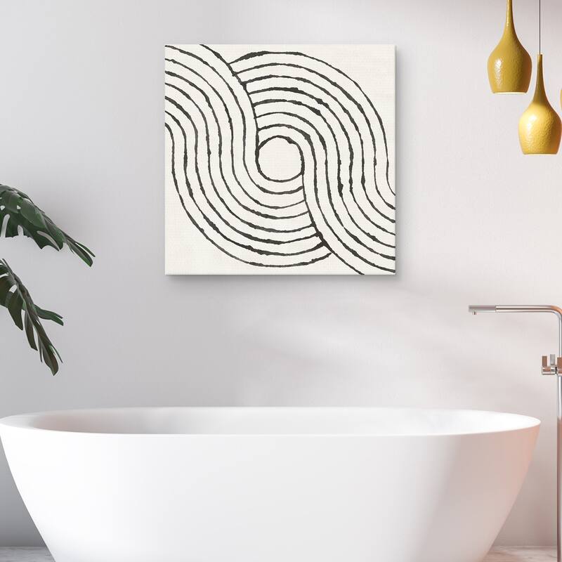 Rainbow Road II BW by Moira Hershey Canvas Art Print