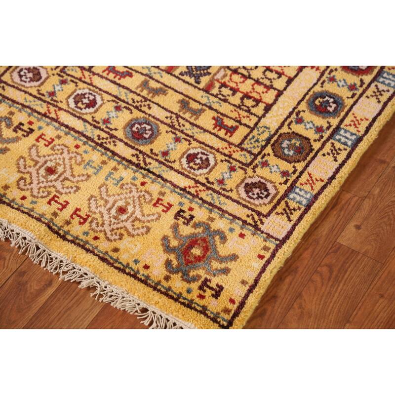 Geometric Heriz Serapi Runner Rug Traditional Handmade Wool Carpet - 2'4" x 7'8"