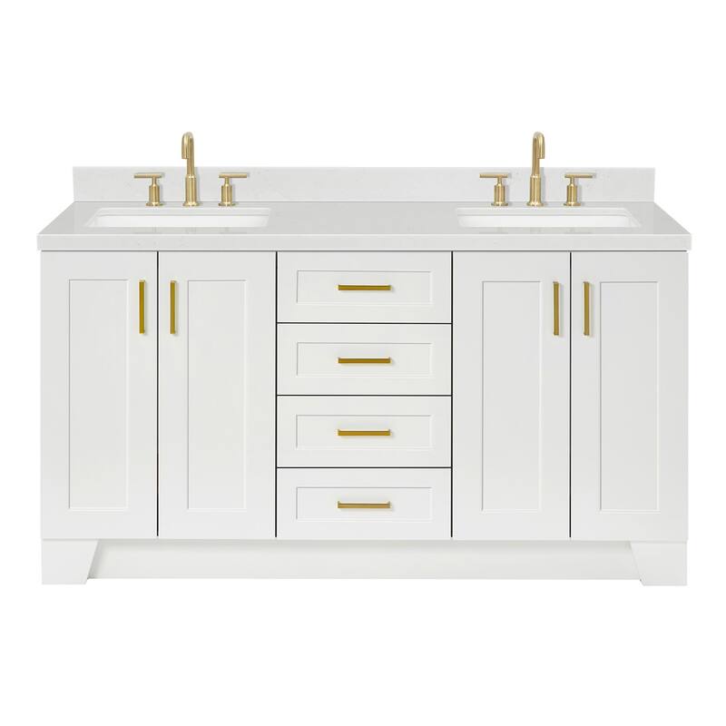 Ariel Q066DCQRVO Taylor 66" Free Standing Double Basin Vanity Set with - White