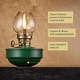 preview thumbnail 4 of 5, Kings County Tools Oil Lamp with Naval-Style Body and Brass Accents, Green