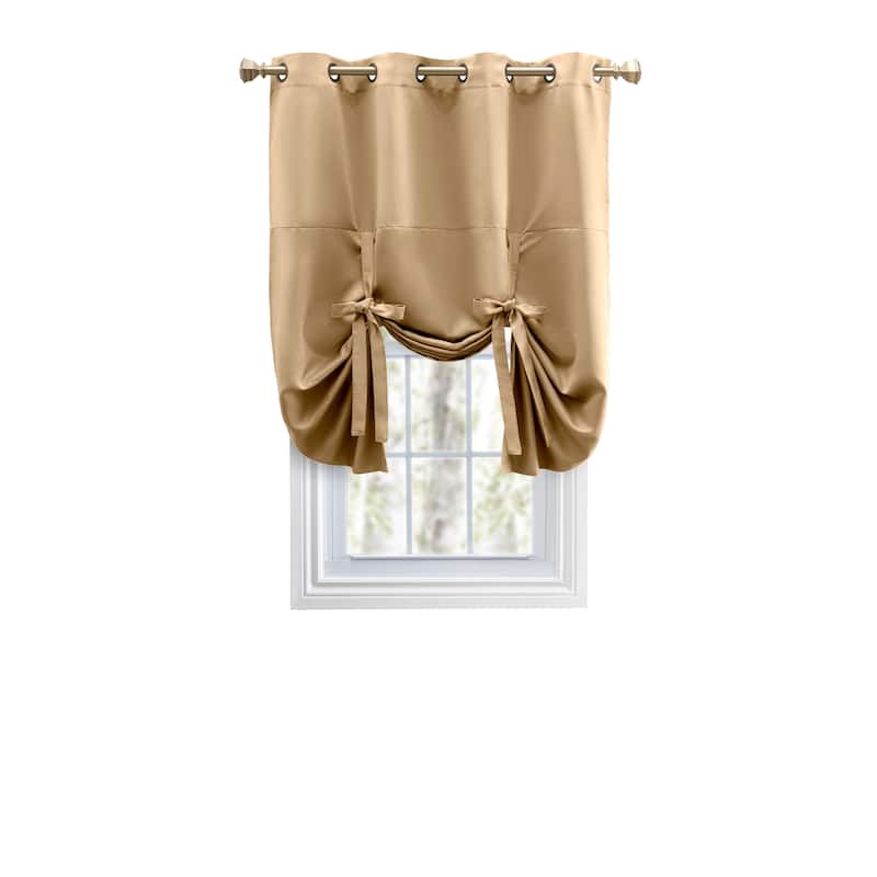 Ultimate Blackout Gorgeous Grommet Tie Up Curtain Panel