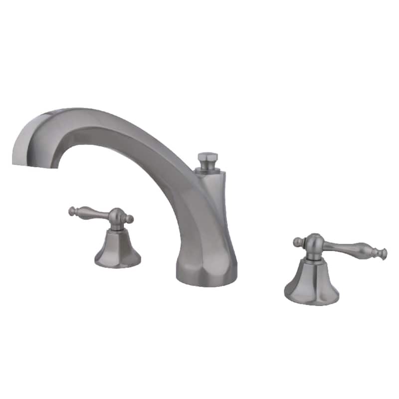 Kingston Brass Metropolitan Deck Mounted Roman Tub Filler with Lever