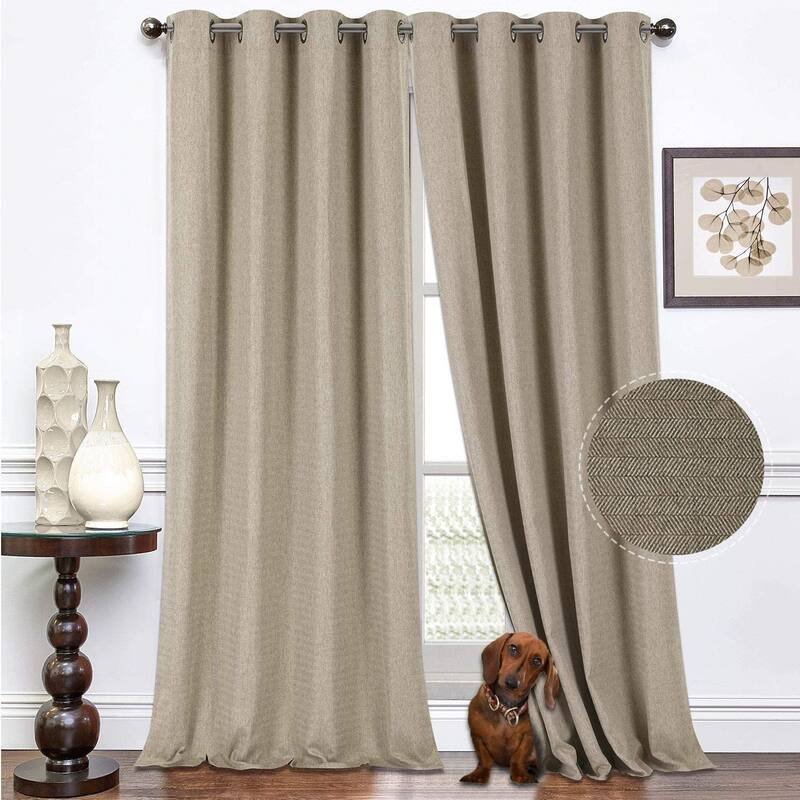 Porch & Den Davidson Super Soft Grommet Panel - 63 Inches - Sand