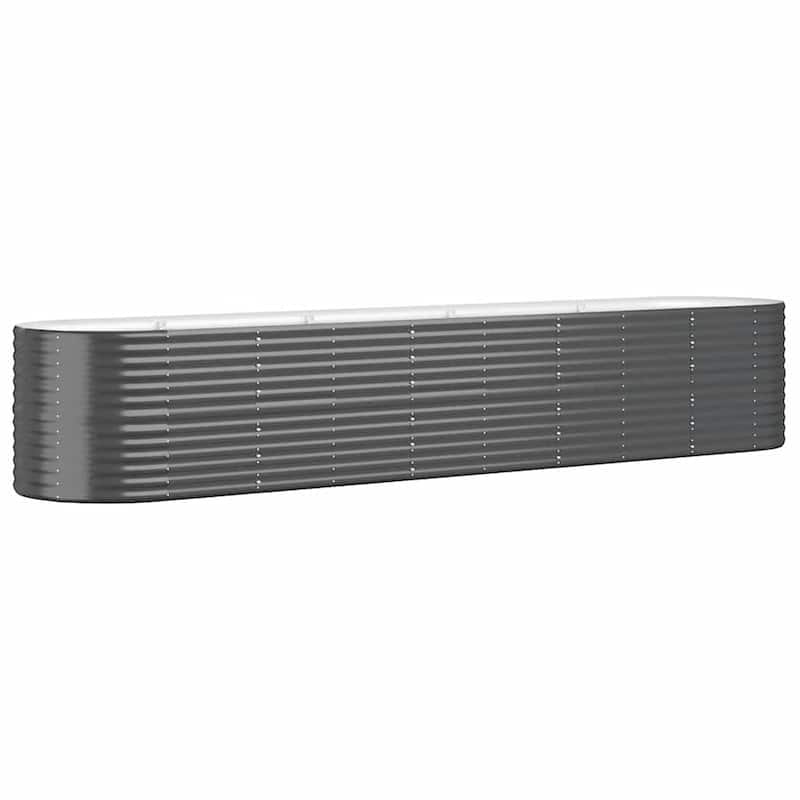 vidaXL Raised Garden Bed Raised Flower Bed Galvanized Steel Outdoor Planter