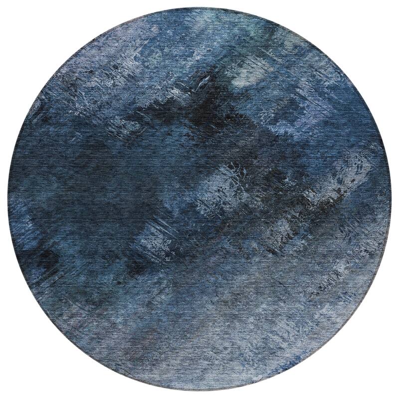 Machine Washable Indoor/ Outdoor Chantille Abstract Watercolor Rug