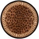preview thumbnail 30 of 70, SAFAVIEH Handmade Chelsea Cayla Leopard French Country Wool Rug 3' Round - Black/Brown