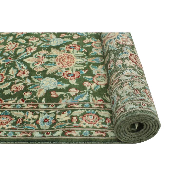 Pak-Persian Hrychlea Green/Beige Runner - 2'5" x 9'9"