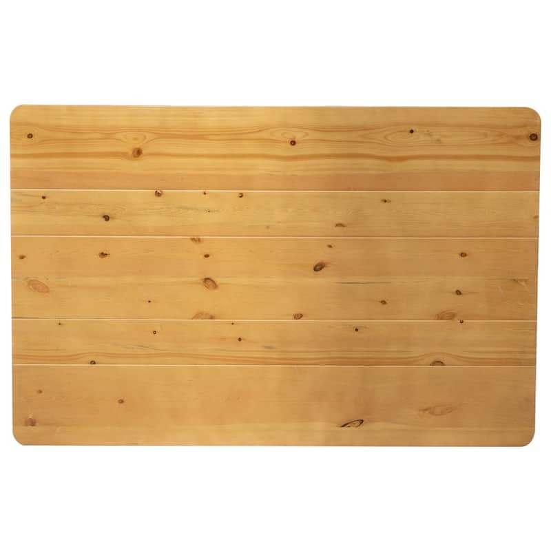 46" x 30" Rectangular Antique Rustic Solid Pine Farm Dining Table