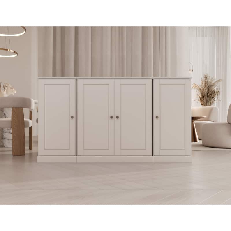 Palace Imports 100% Solid Wood 65" Sideboard with Solid Doors, 2-Drawers and Adjustable Shelves