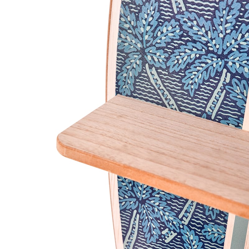 Kona Coast by Reyn Spooner Biscus Bounth Earth Red Surfboard Printed Wall Shelf - 35" x 13" x 5.5"
