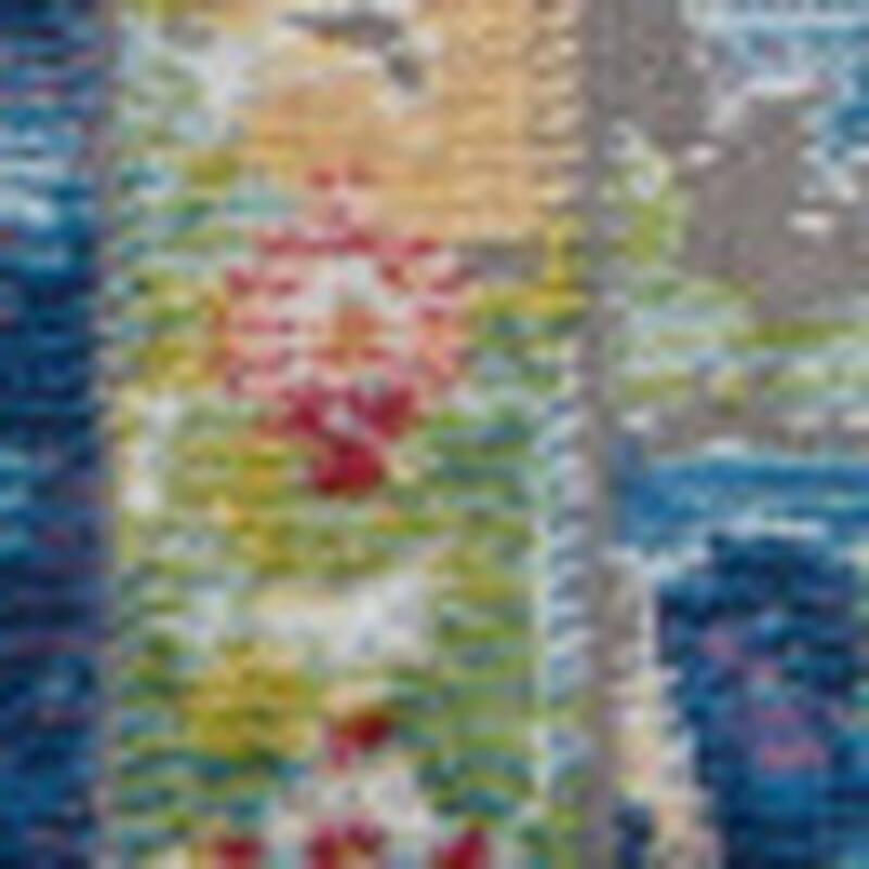 Hizef Power Loomed Distressed Floral Traditional Non Skid Area Rug By HomeRoots - 72' X '48' X '0.5