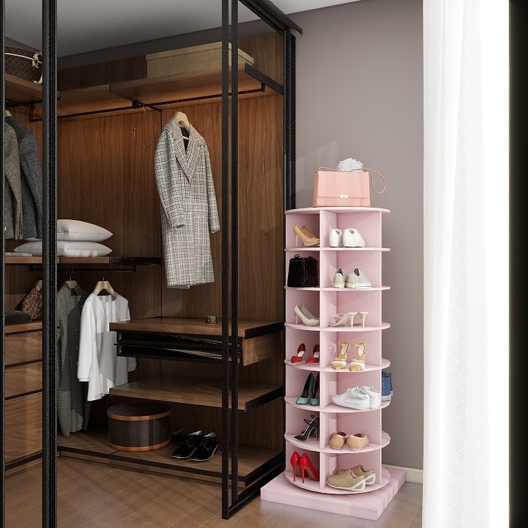 Revolving best sale shoe organizer