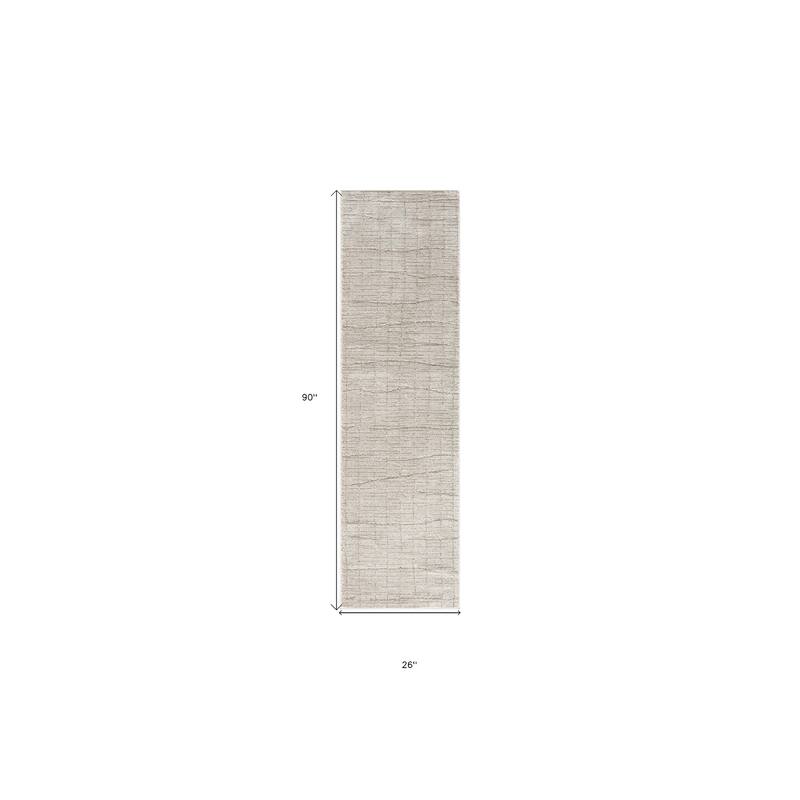 Power Loomed Abstract Modern Area Rug - 90' X '26' X '0.59