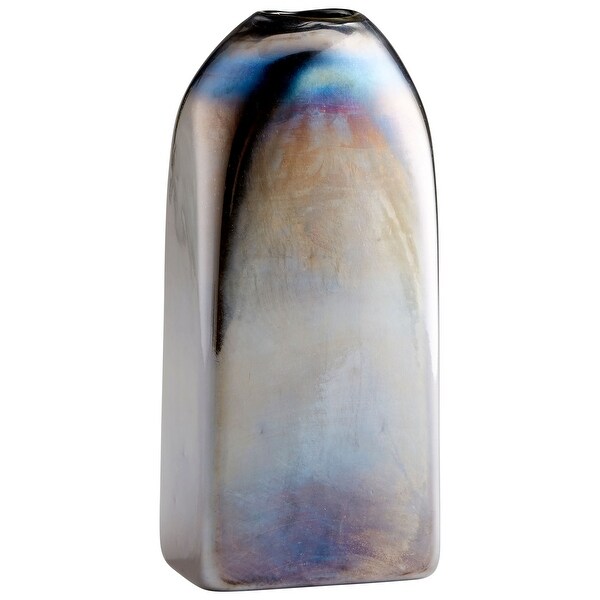 Cyan Design 10006 Montague 4" Wide Glass Vase - Iridescent Gunmetal