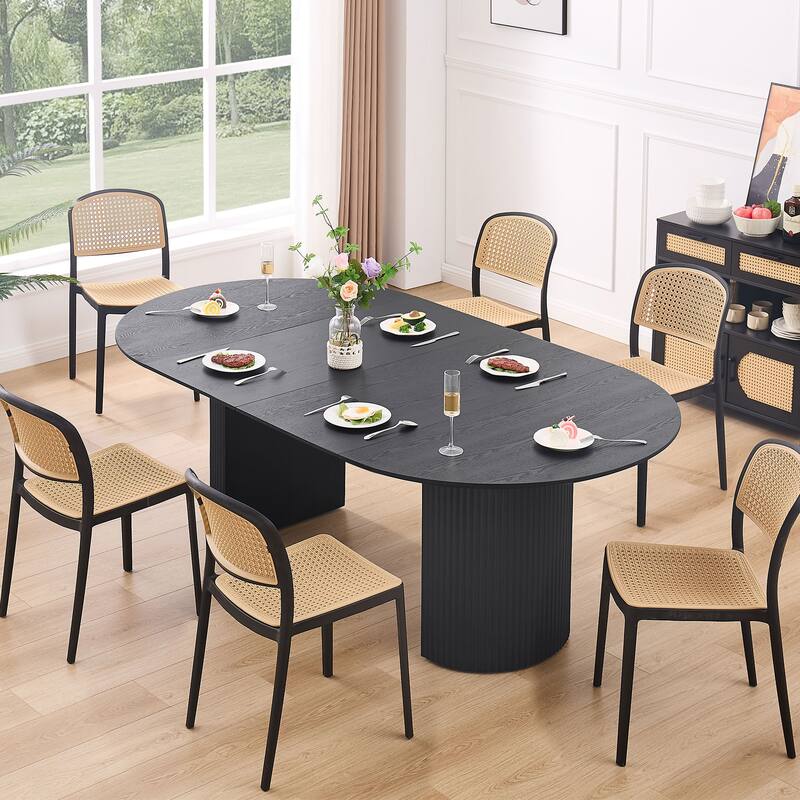 Expandable Dining Table,Solid Top Extending Table Rise for Kitchen Dining Living Room Apartment