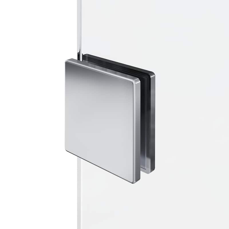 Elegant Shower Doors for Bathtub 48 in. W x 58 in. H Frameless in Chrome Finish Bathtub Hinged Door Excluding Bathtub