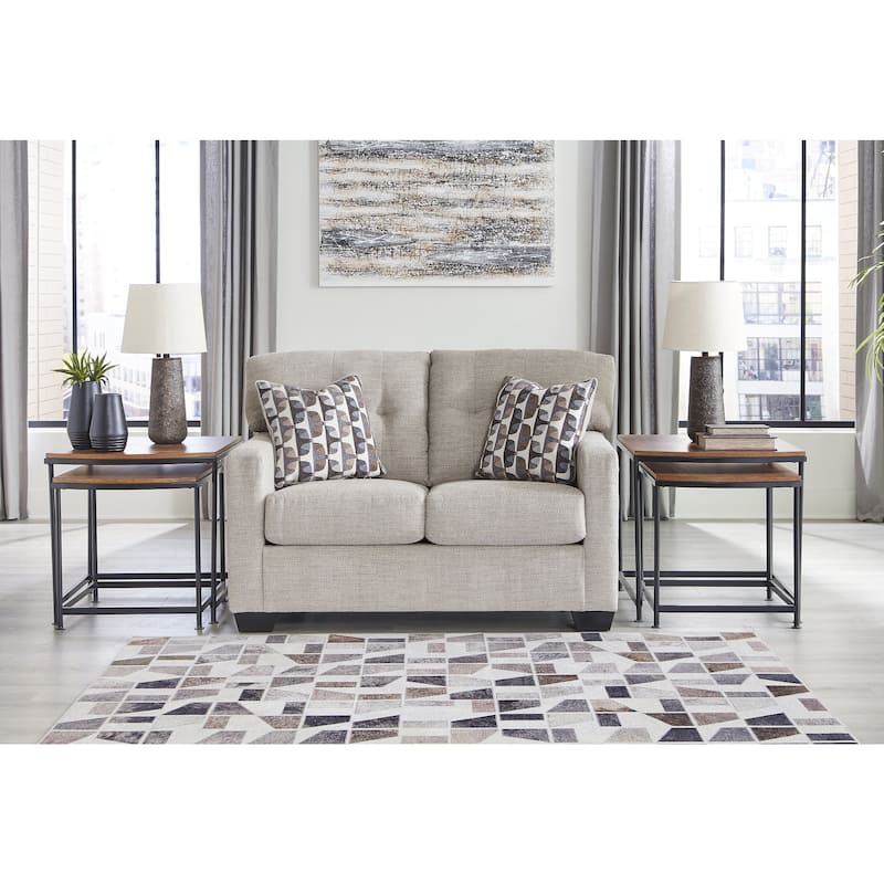 Signature Design by Ashley Mahoney Loveseat - 53"W x 38"D x 37"H - Pebble