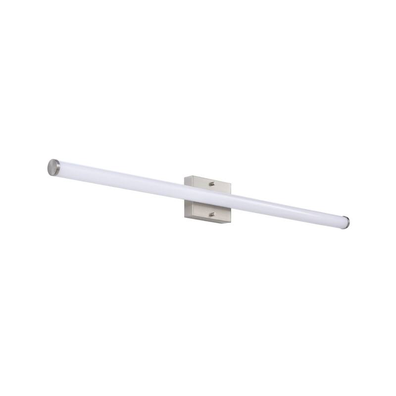 36"w 1-Light LED Round Linear Bath Vanity Light Brushed Nickel Finish - Brushed Nickel