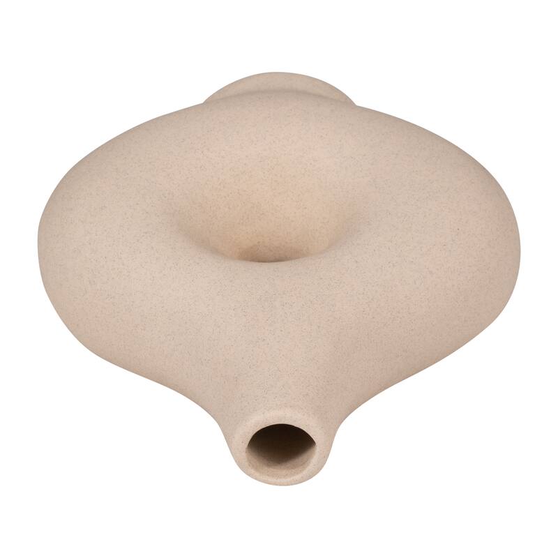 Sagebrook Home Ceramic Short Cutout Nomad Vase, Abstract, Textured