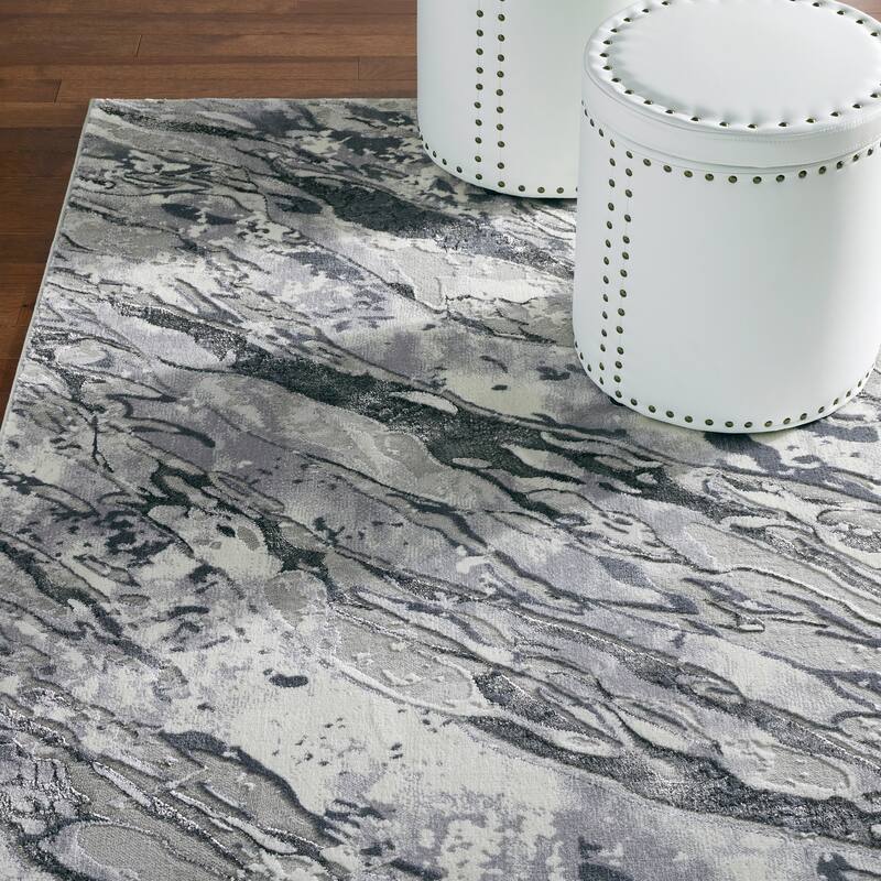 Everloom Laura Marble Chic Abstract Area Rug