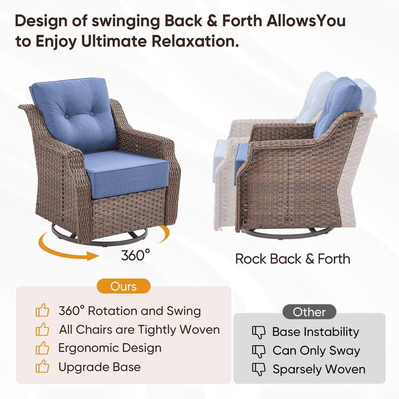 Outdoor Wicker Rattan Sofa Set for Garden