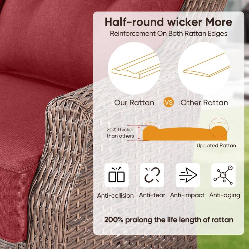 Outdoor Wicker Rattan Sofa Set for Garden