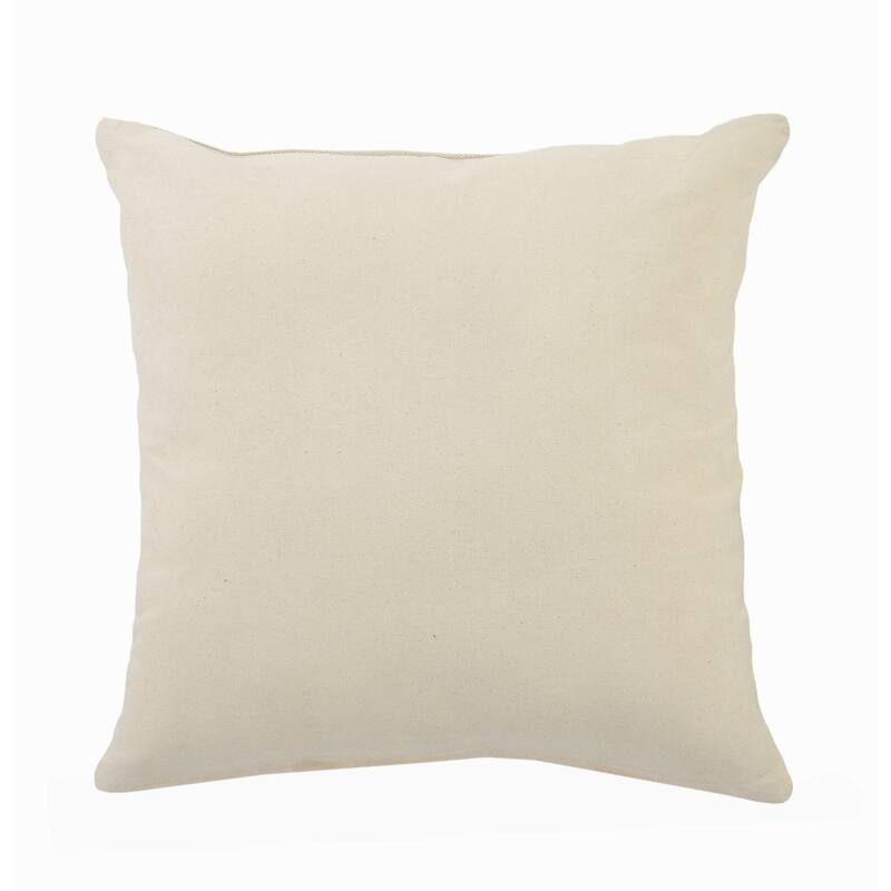 Sevita Black and Cream Chevron and Tufted Grid Throw Pillow